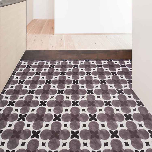 Dark Grey Flower Door Mat