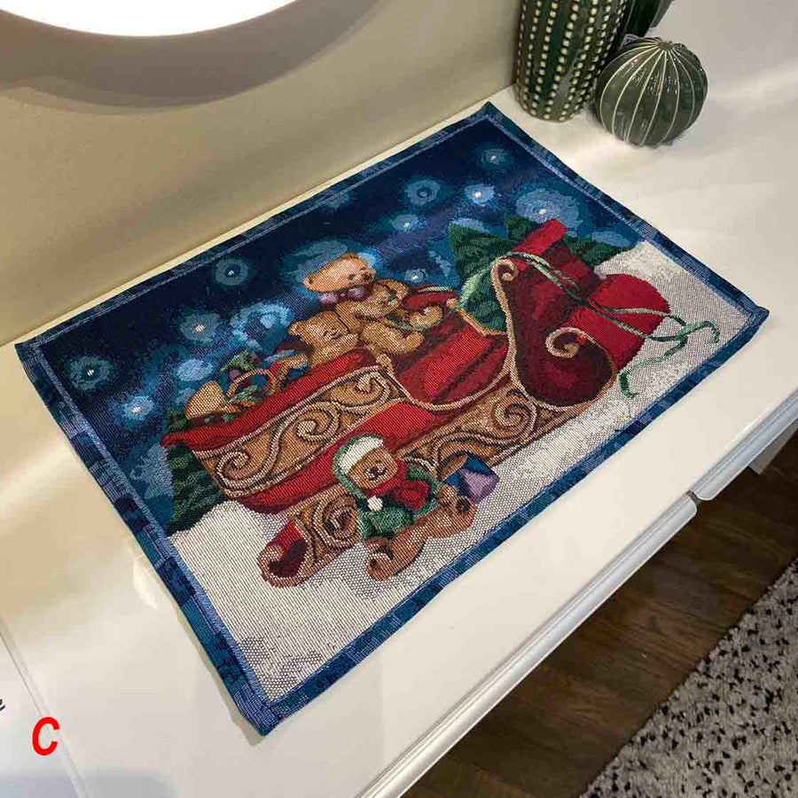 Feblilac Christmas Cup and Dish Placemat 13"x18.5" - Feblilac® Mat