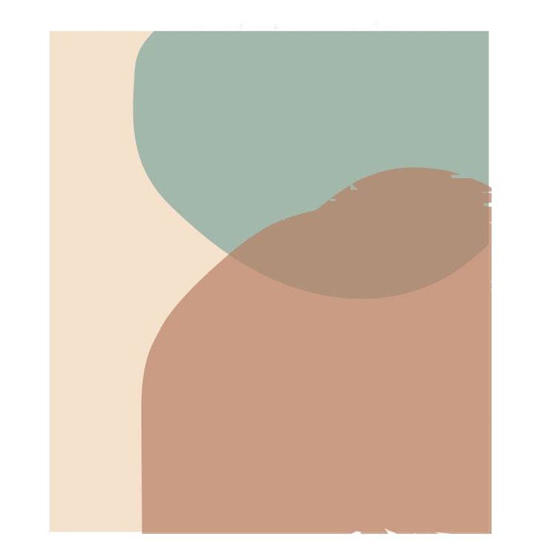 Light Green and Orange Shower Curtain - view 3