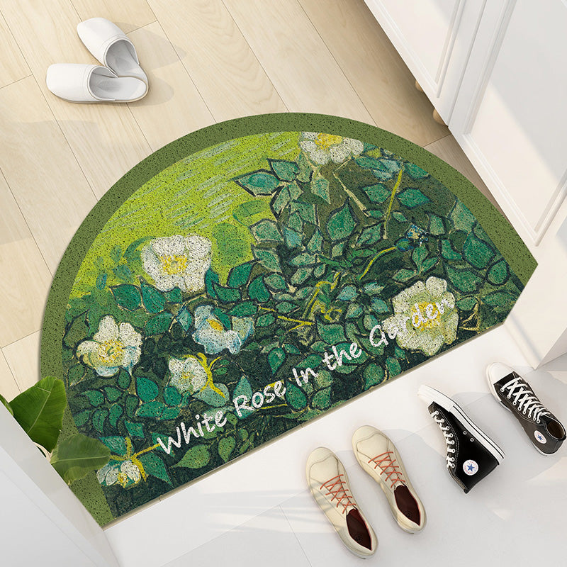 Feblilac Oil Paintings Sunflowers, Starry Sky and Wild Rose PVC Coil Door Mat Mom‘s Day Gift