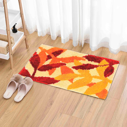 Feblilac Red Leaves Bath Mat - Feblilac® Mat