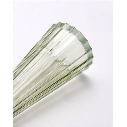 Light Green Glass Soap Dispenser, Circular Cone Pump Bottle, 360ml/12.3 oz