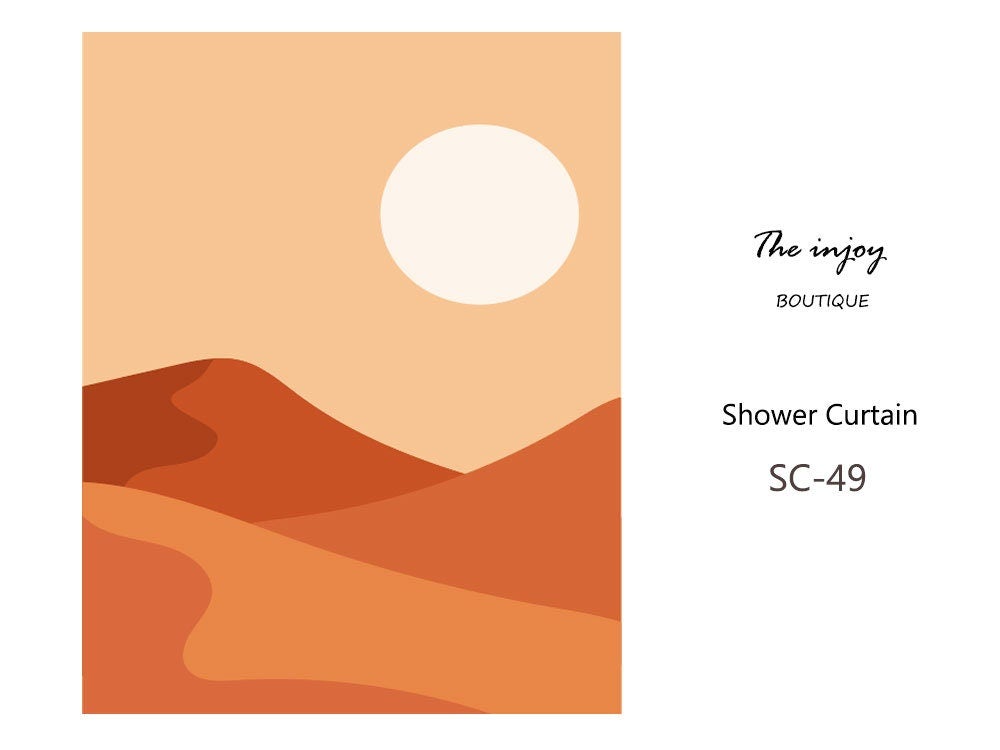 Orange Mountain Sunset Shower Curtain