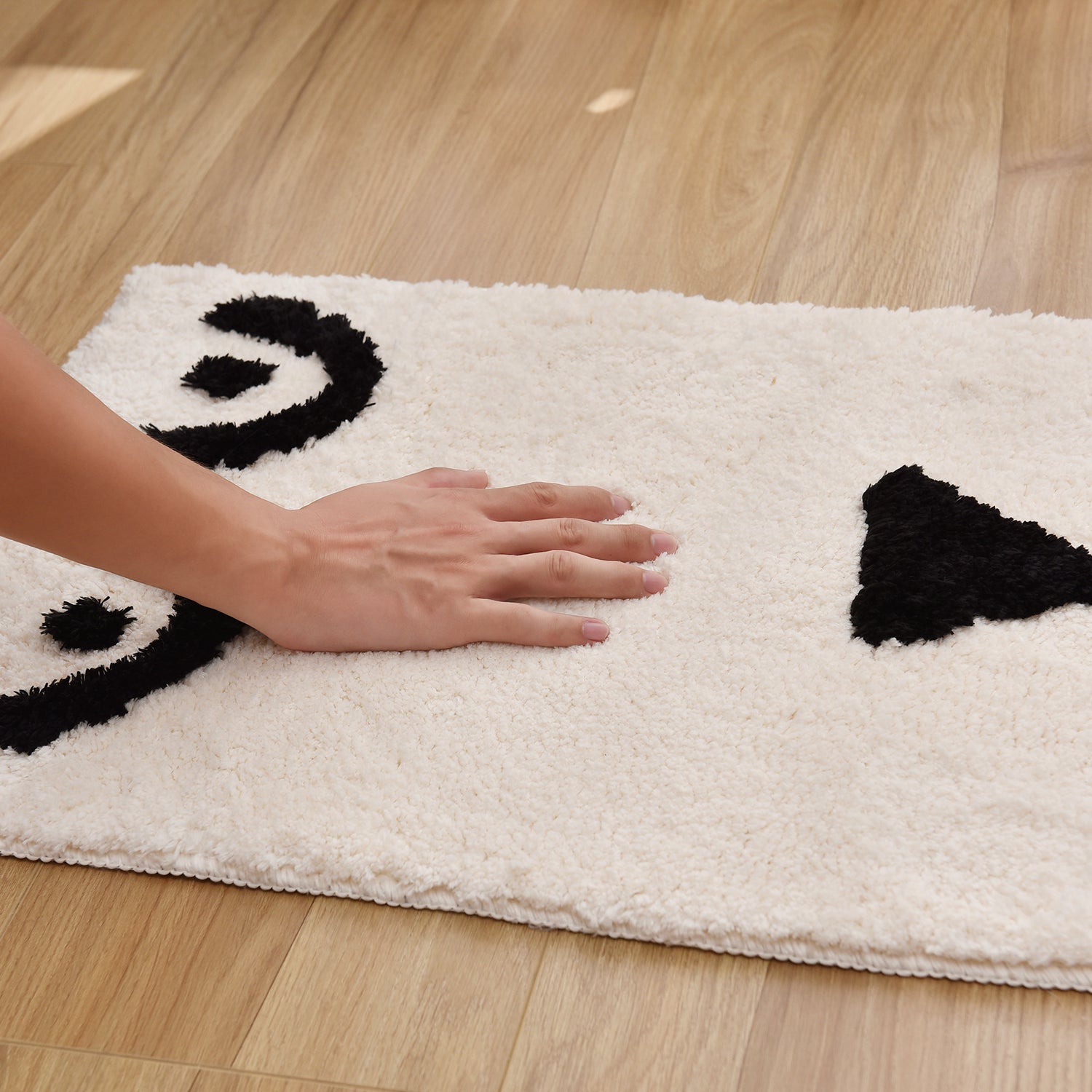 Black and White Get Naked Bath Mat 15″x23″, 40x60cm Clearance Sale - Feblilac® Mat