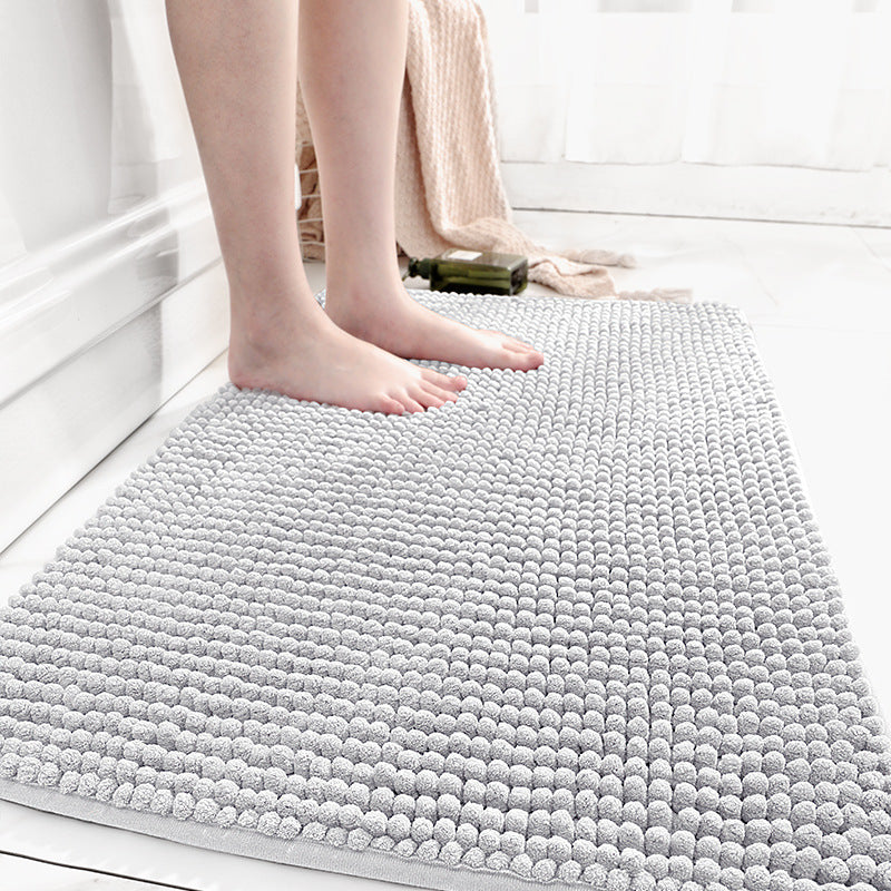 Feblilac Solid Large Particles Plush Chenille Bath Mat - view 3