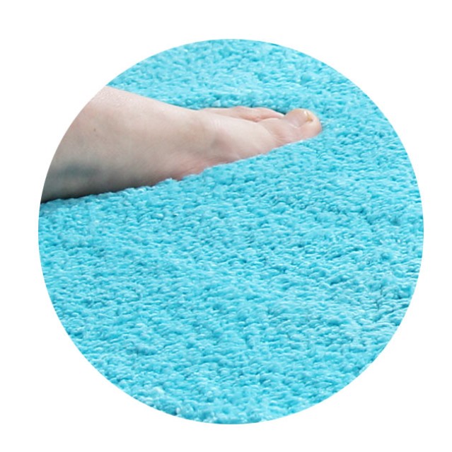 Feblilac Square Solid Tufted Toilet U-Shaped Floor Bathroom Mat - view 3