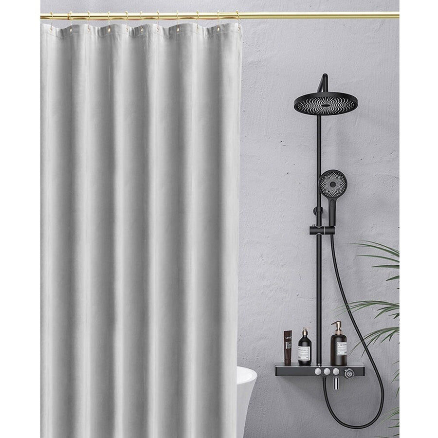 Gray Velvet Shower Curtain - view 2