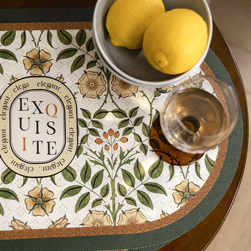[Two pieces] American leather placemats waterproof and wash-free oil bowl pads insulation pads table mats West - view 4