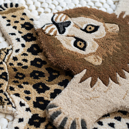 Hand-made Indian Animal Wool and Cotton Mat Rug Carpet