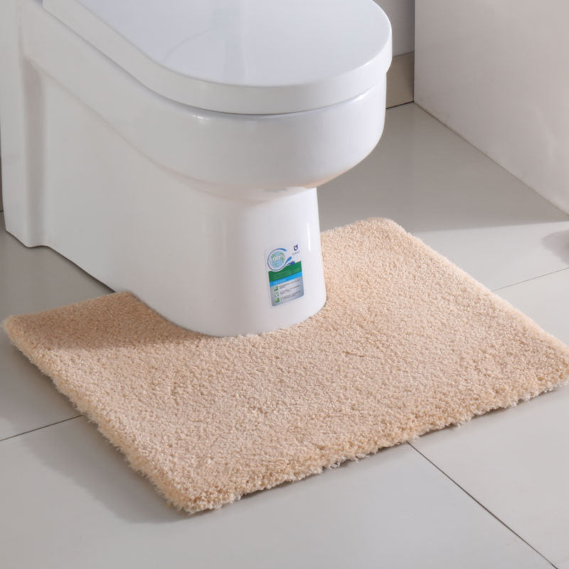 Feblilac Solid Tufted Toilet U-Shaped Floor Bathroom Mat - view 8