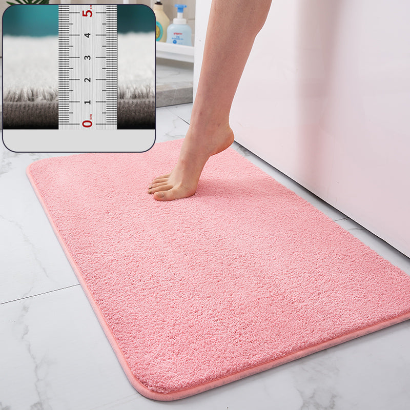 Feblilac Rectangular Solid Short Plush Tufted Bath Mat - view 4