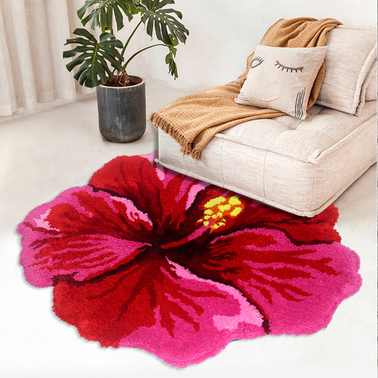 Feblilac Hibiscus Rosa-Sinensis Tufted Bath Mat - view 2