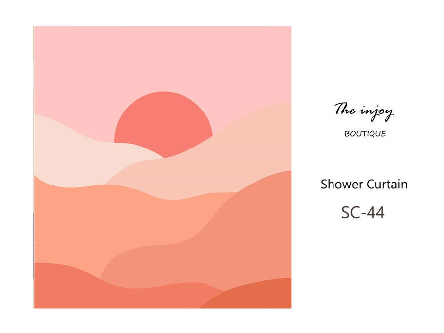 Red and Pink Sunset Shower Curtain - view 4