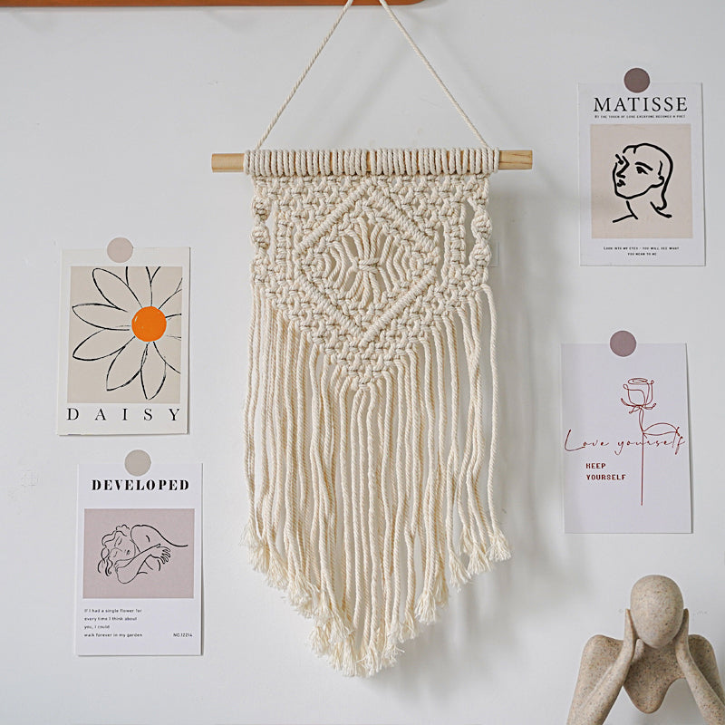 Feblilac Irregular Tassel Tapestry