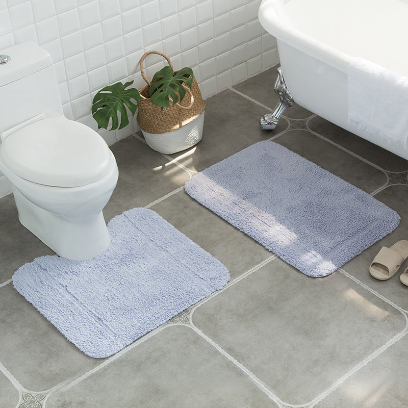 Feblilac Square Solid Tufted Bathroom Mat Toilet U-Shaped Floor Mat - view 3