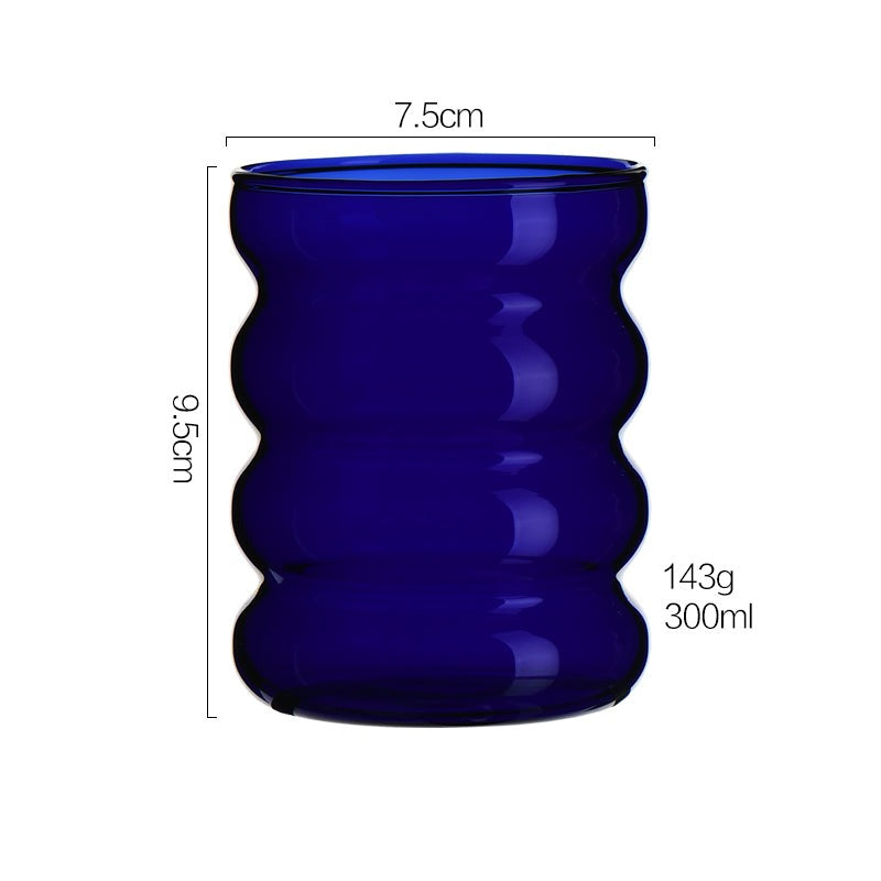 Colorful Glass Mug, Round-Shape Cup
