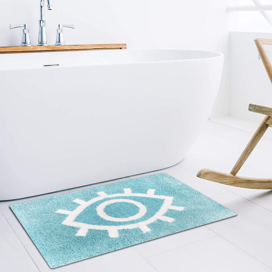 Feblilac the Eye of the Blue Devil Bathroom Rug - Feblilac® Mat