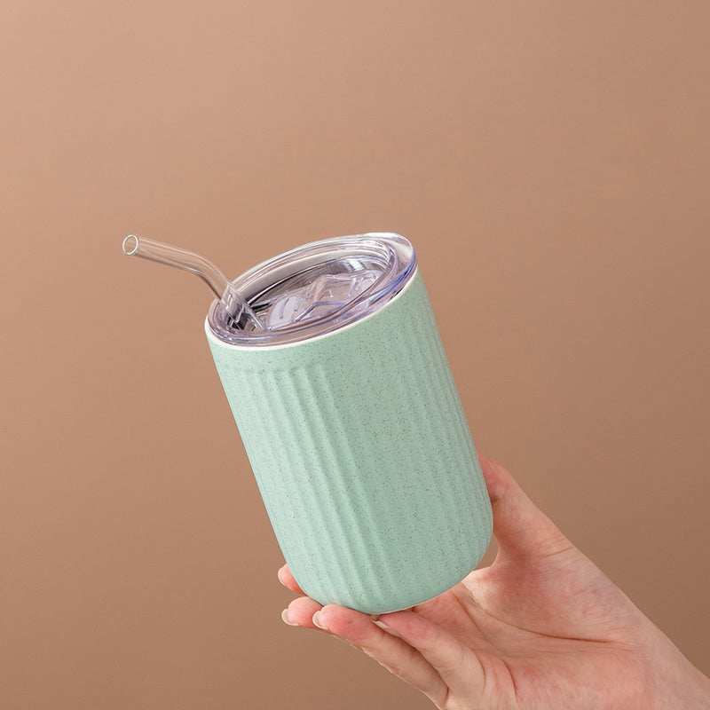 Ceramic Mug with Straw | Solid Color - view 15