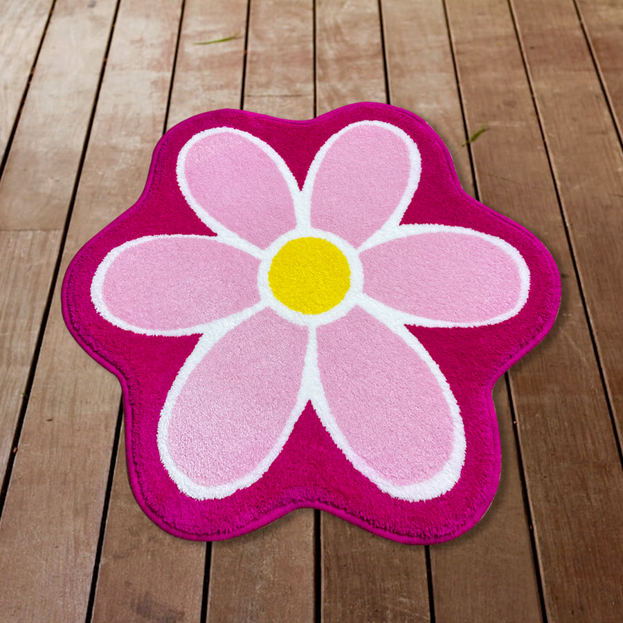 Feblilac Lovely Pink Daisy Flower Bathroom Mat Area Rug - Feblilac® Mat
