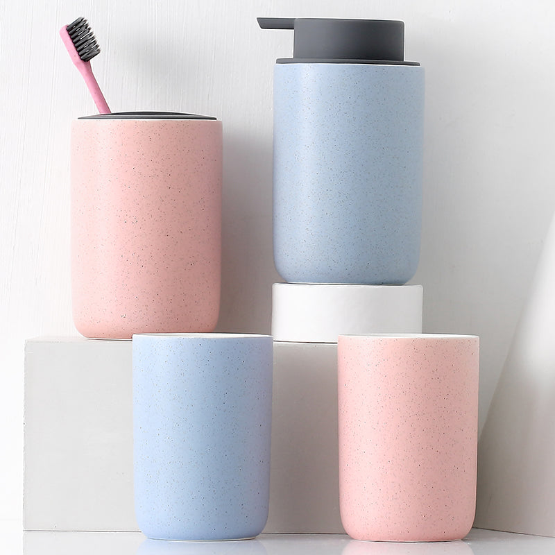 Pink and Blue Bathroom Dispenser Mug Set - view 4