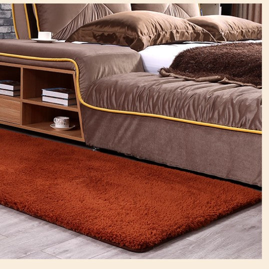 Feblilac Rectangular Solid Brown Thickened Tufted Bath Mat - view 3