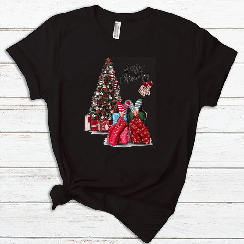 Feblilac Modal Christmas Cowboy Black Shirt - Feblilac® Mat