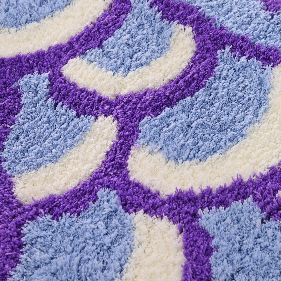 Feblilac Cute Red and Purple Koi Fish Bath Mat - view 4