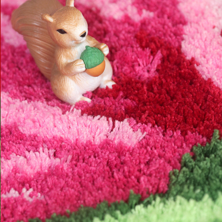 Feblilac Pink Tulip Tufted Bathmat