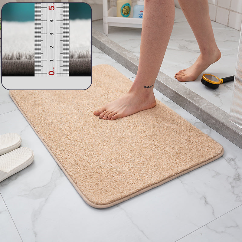 Feblilac Rectangular Solid Short Plush Tufted Bath Mat - view 5