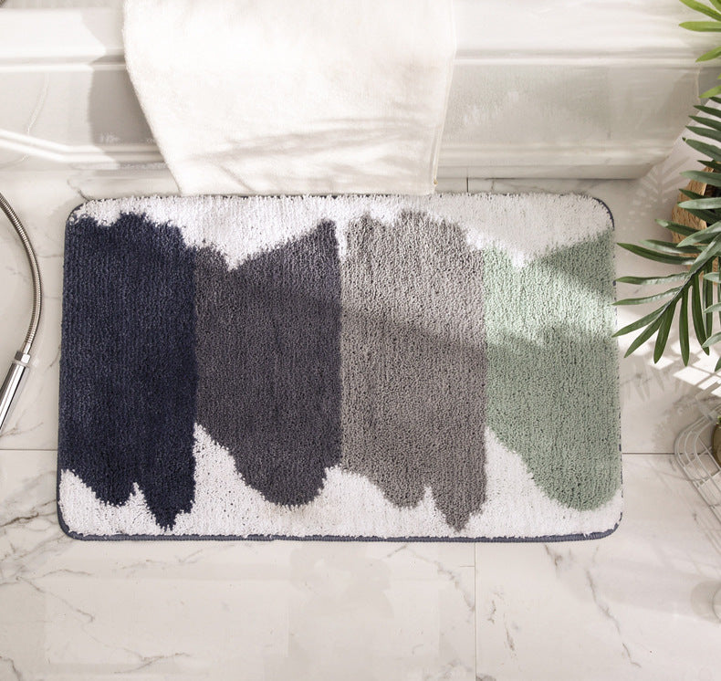 Color Blocks Bath Mat, Abstract Bathroom Rug - Feblilac® Mat