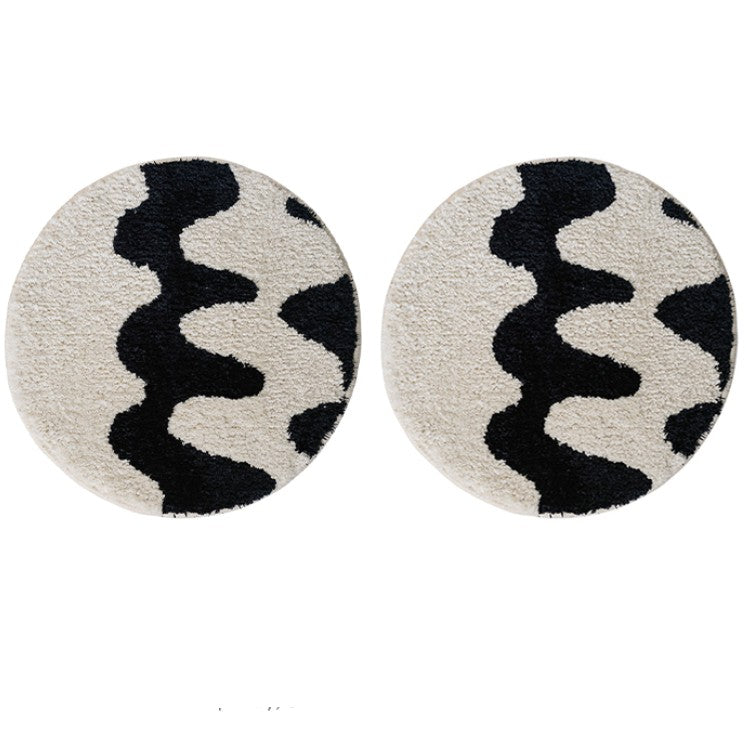 Feblilac Round and Square Deformed Geometrically Latticed Tufted Cushion - view 7
