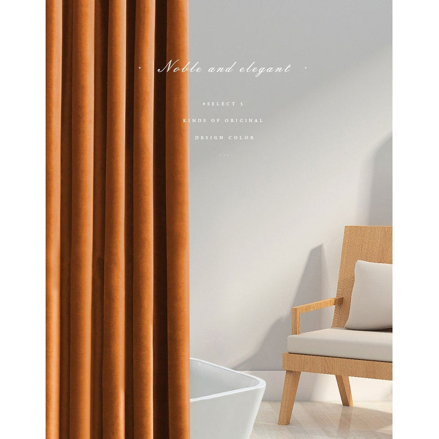 Orange Velvet Shower Curtain - view 2