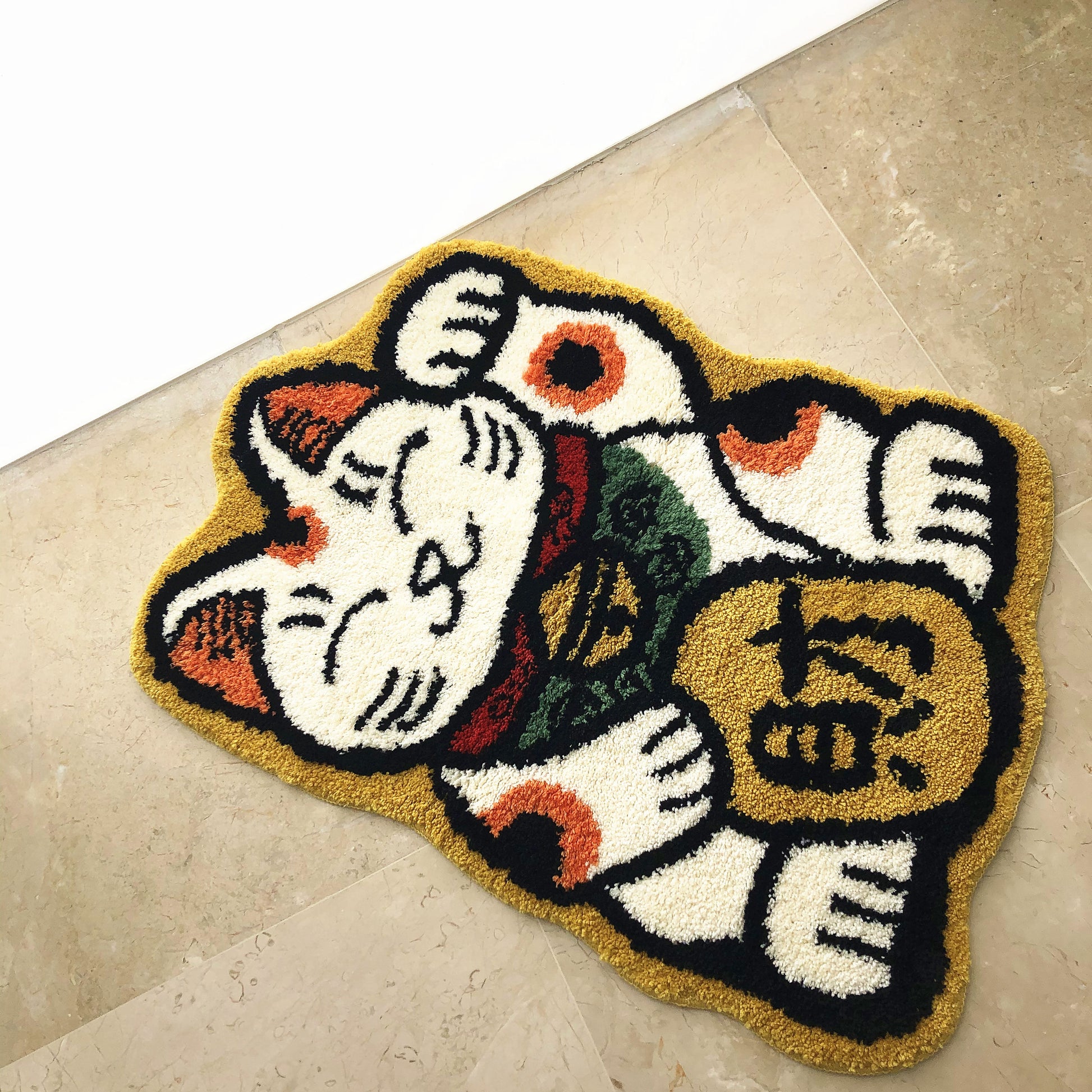 Feblilac Japanese Style Fortune Cat Bathroom Mat 70x93cm - Feblilac® Mat