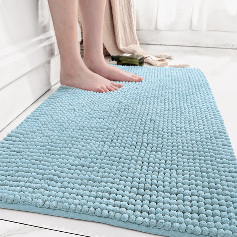 Feblilac Solid Large Particles Plush Chenille Bath Mat - view 4