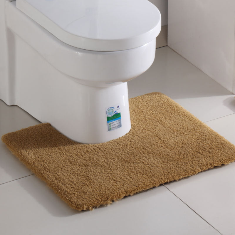 Feblilac Solid Tufted Toilet U-Shaped Floor Bathroom Mat