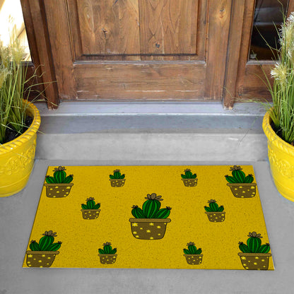 Yellow Cactus Door Mat