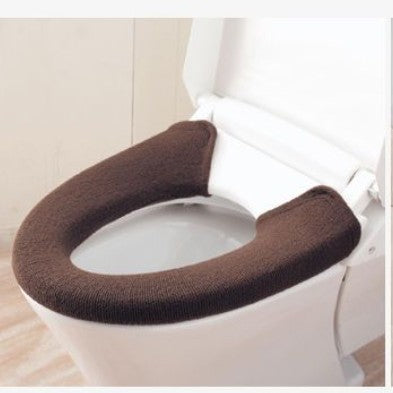 Feblilac Cherry Acrylic Fibers U-shape Bathroom Toilet Rugs and Lid Cover Toilet Seat Cover Kit - view 3