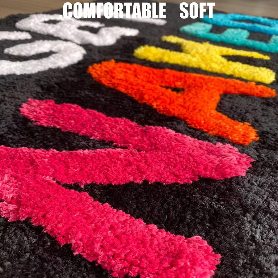 Feblilac Colorful Get Naked Black Ground Bathroom Mat 50x80cm - Feblilac® Mat