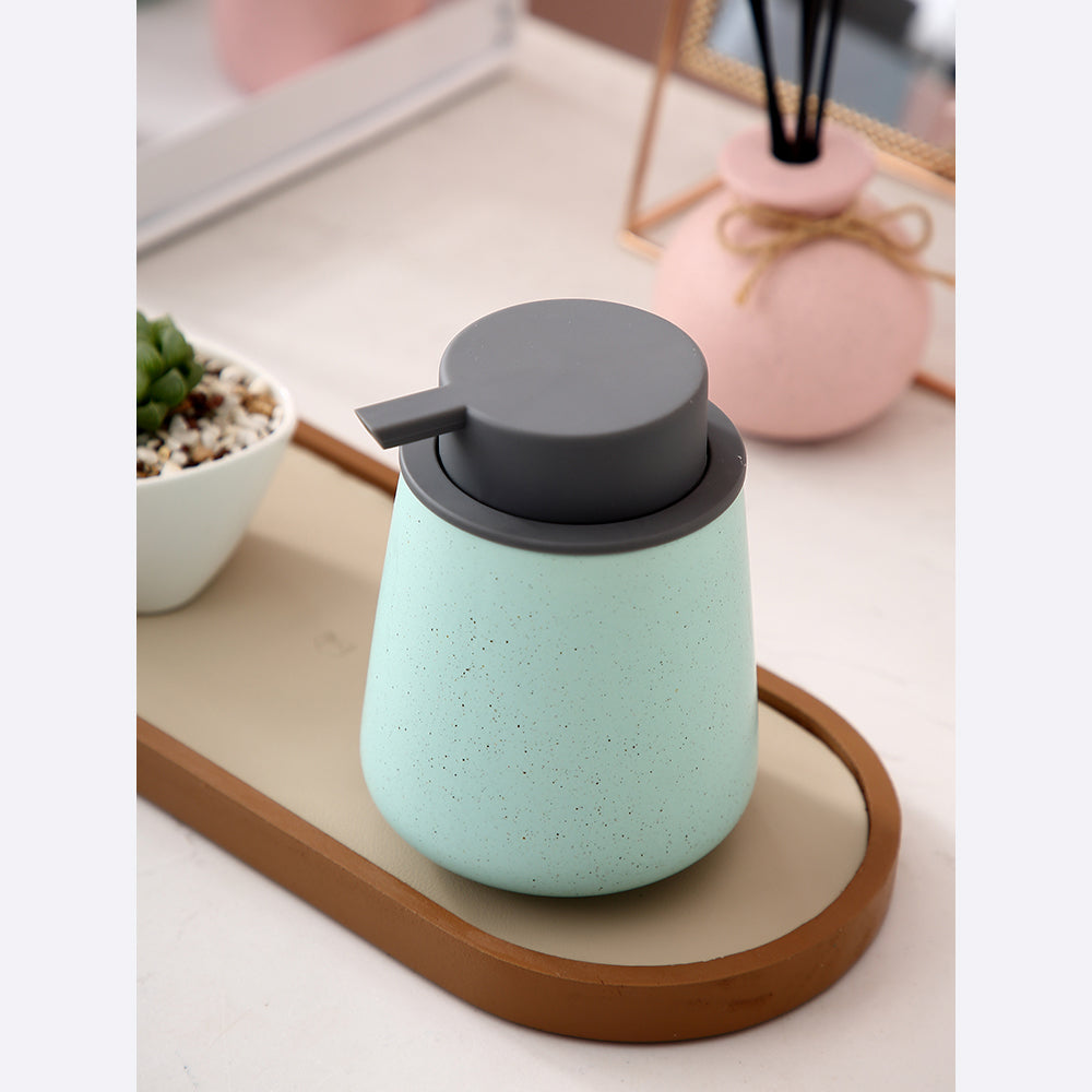 Ceramic Soap Dispenser, Foaming Pump Bathroom Bottle, Simple Design, Refillable Reusable Lotion Pump for Bathroom Kitchen, 400ml/13.52oz