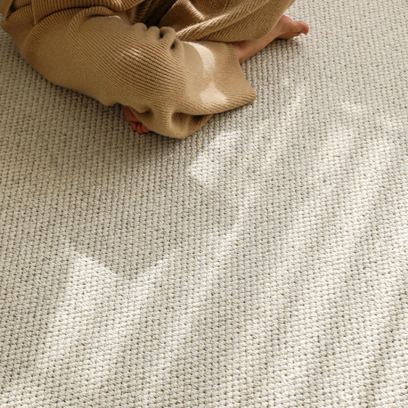 Feblilac Solid Popcorn Grains Simple Wool Living Room Mat Carpet - view 3