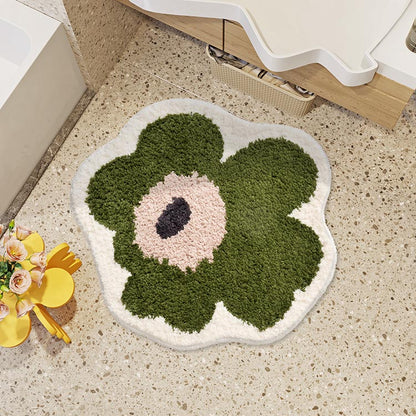 Feblilac Abstract Daisy Flower Bath Area Mat - Feblilac® Mat