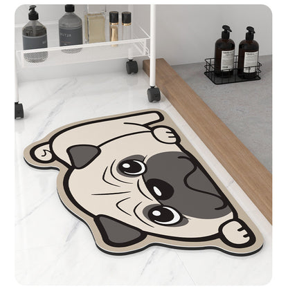 Dog Animal Diatomaceous Earth Bathroom Mat - Feblilac® Mat
