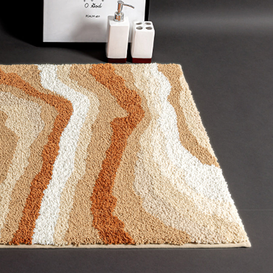 Jupiter Pattern Bath Mat, Orange Mat for Bathroom - Feblilac® Mat