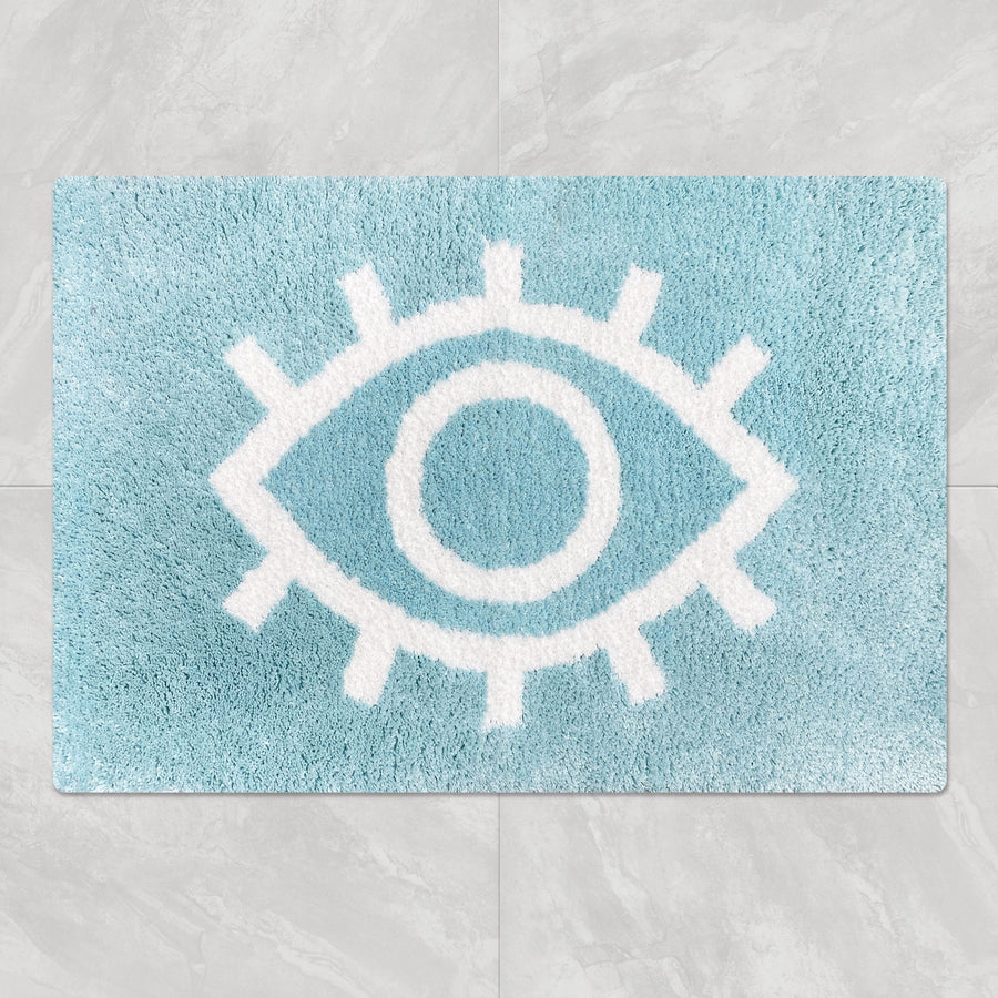 Feblilac the Eye of the Blue Devil Bathroom Rug - Feblilac® Mat