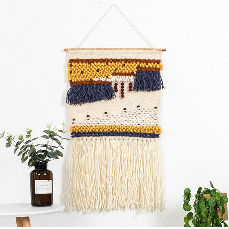 Feblilac Northern Europe Style Tassel Tufted Tapestry