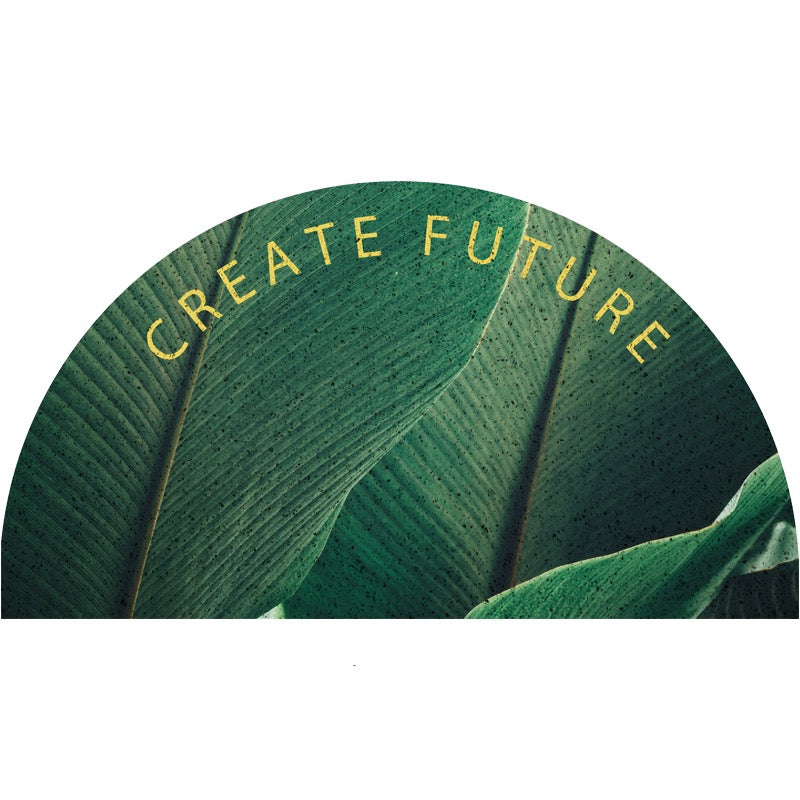 Feblilac Semicircular Greenery leave Plants PVC Coil Door Mat - view 3