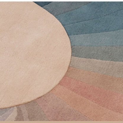 Feblilac Morandi Style Irregular Pattern Stacking Living Room Mat Carpet