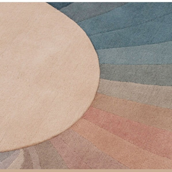 Feblilac Morandi Style Irregular Pattern Stacking Living Room Mat Carpet - view 4