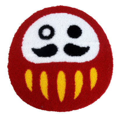 Feblilac Japanese Style Red Daruma Bathmat Area Rug 31.5"x30.7" or 80cmx78cm