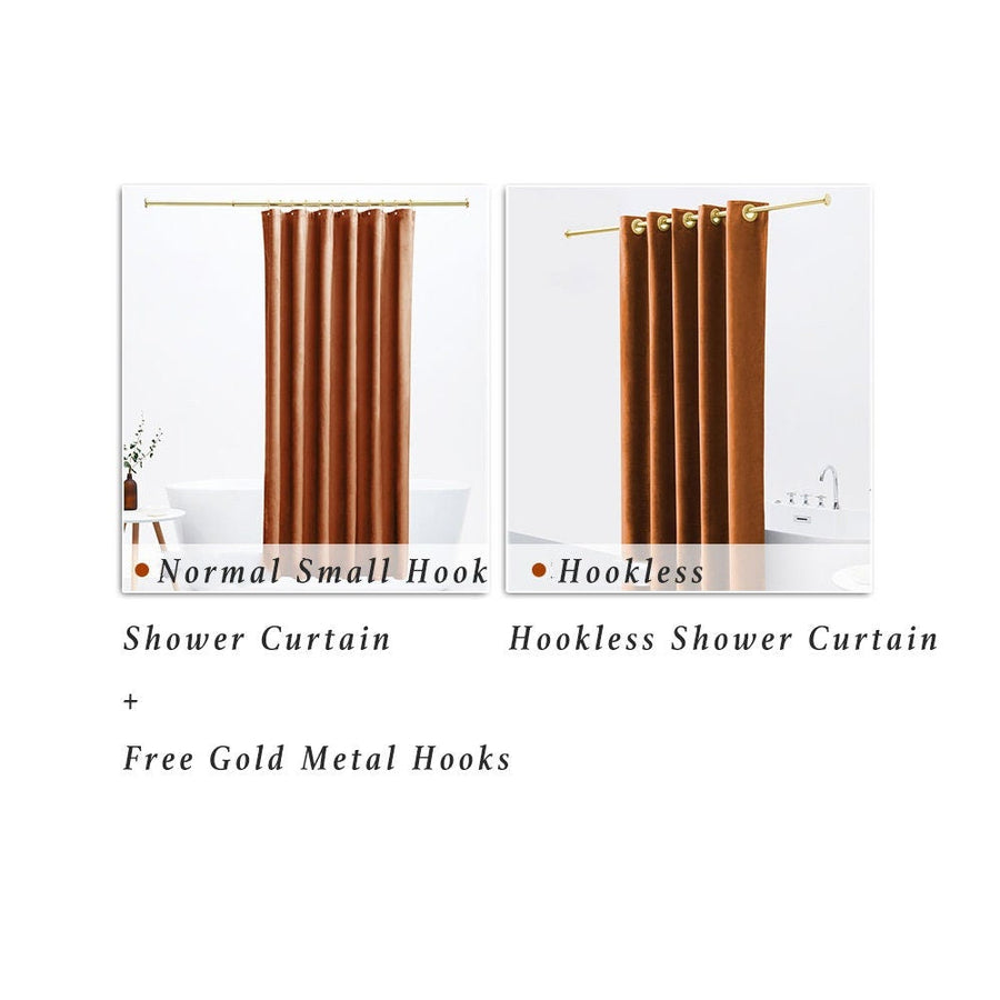 Orange Velvet Shower Curtain - view 4